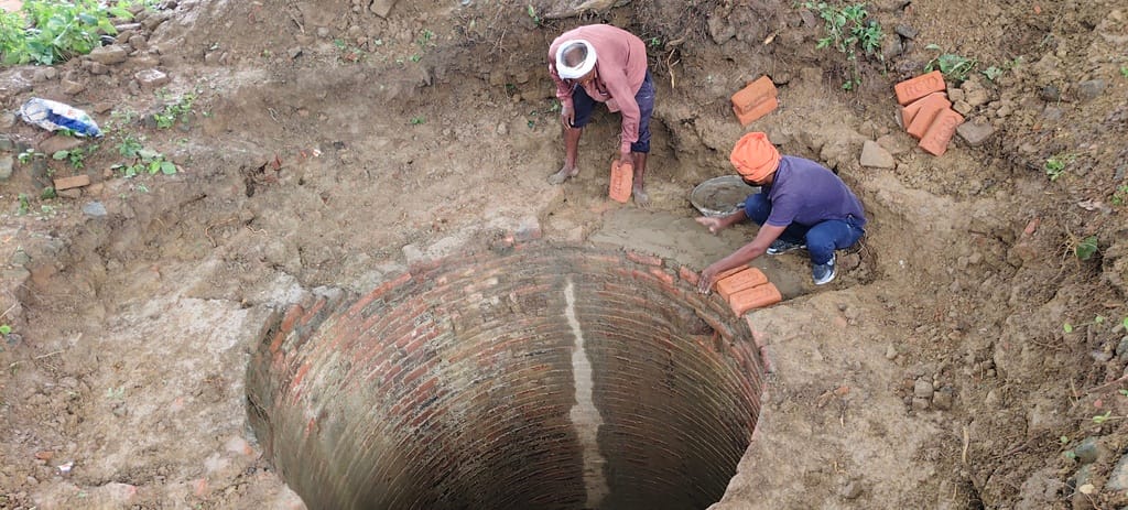 The restoration of the 300-year-old historic well has begun