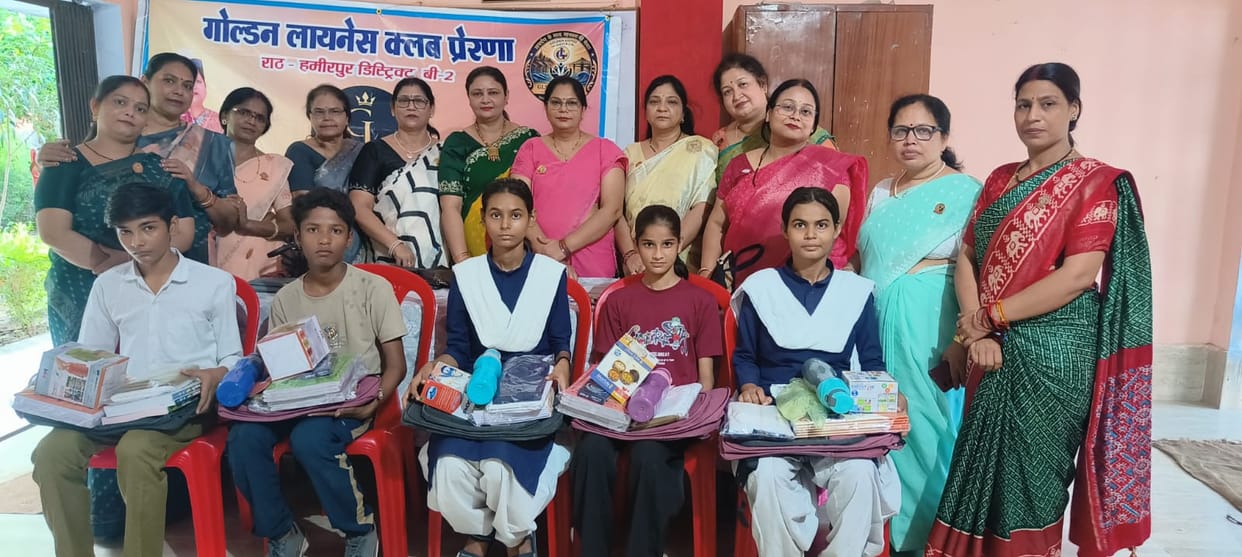 Five meritorious students adopted; educational materials distributed