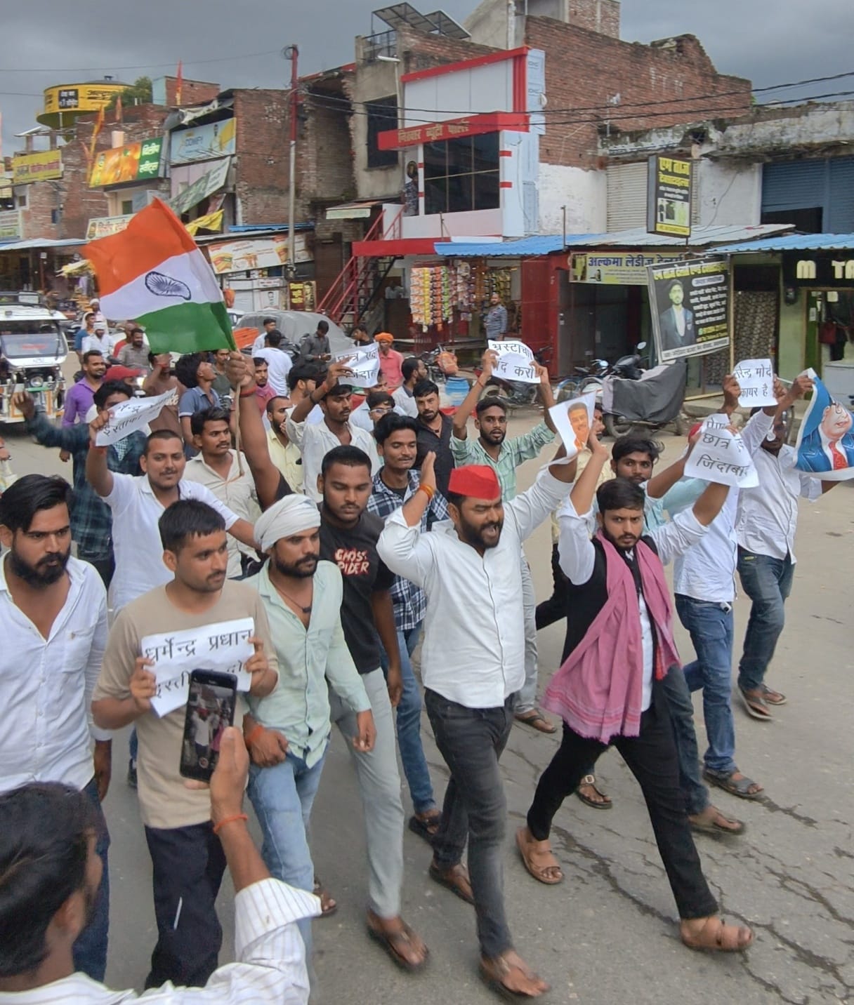 Students take to the streets in support of
