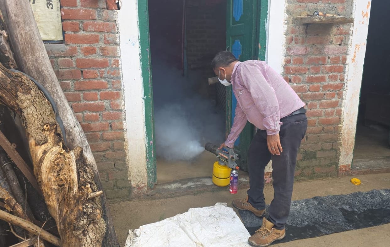 People were screened after four cases of dengue were detected.