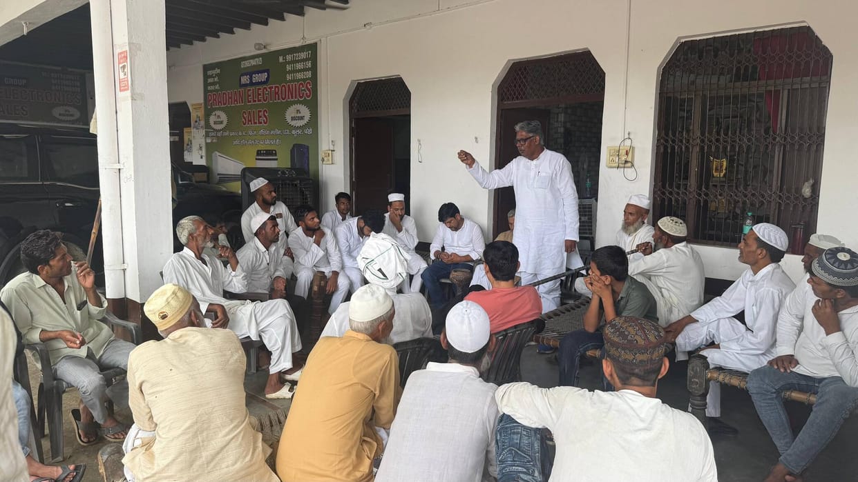 RLD conducts outreach for KC Tyagi's welcome ceremony.