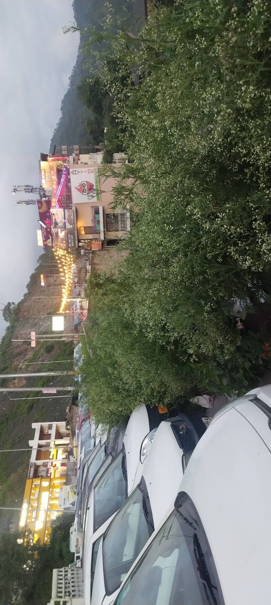 Illegal parking on the Dharampur highway hinders cleaning operations.