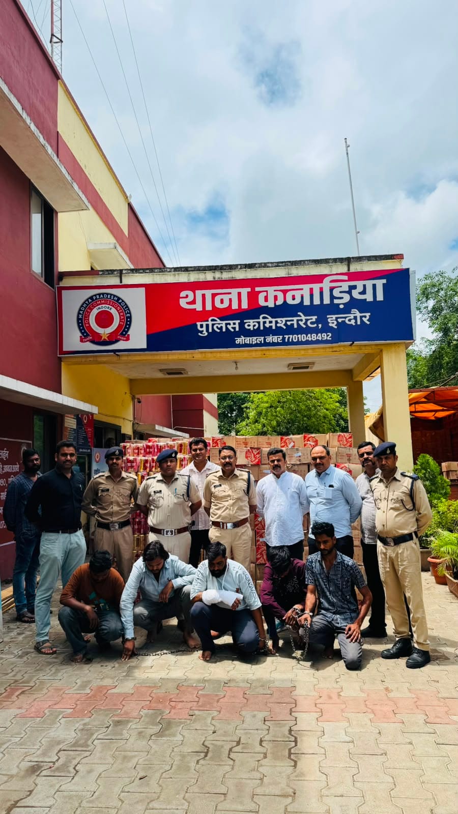 Truck loaded with illicit liquor seized, five accused arrested.
