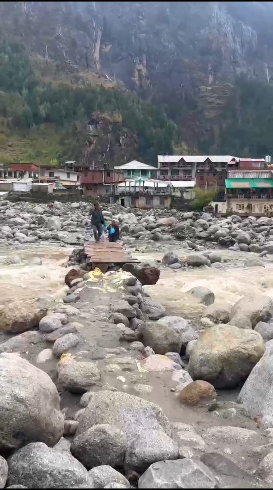 The road to Gaushal village has become dangerous.