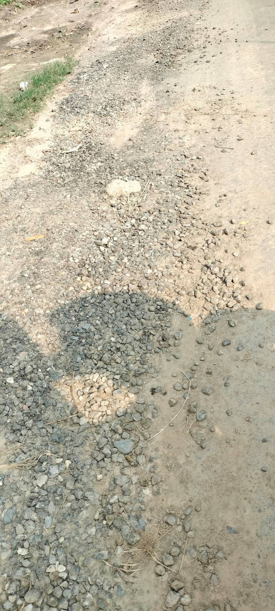 मेरी आवाज सुनोपेलखा गांव में टूटी सड़क।