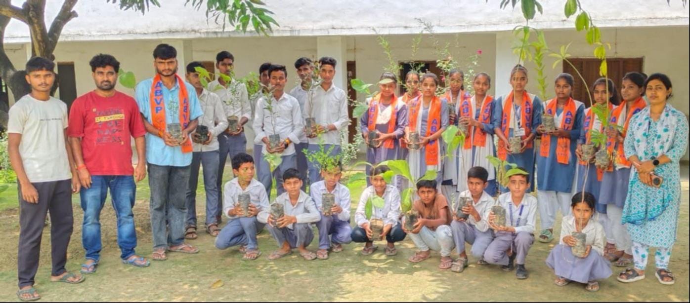 नपुर नगर इकाई द्वारा पौधरोपण व पर्यावरण संरक्षण कार्यक्रम - संवाद