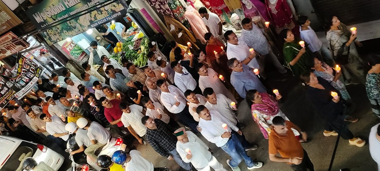 Congress's candle march against the NEET paper leak and donation theft.