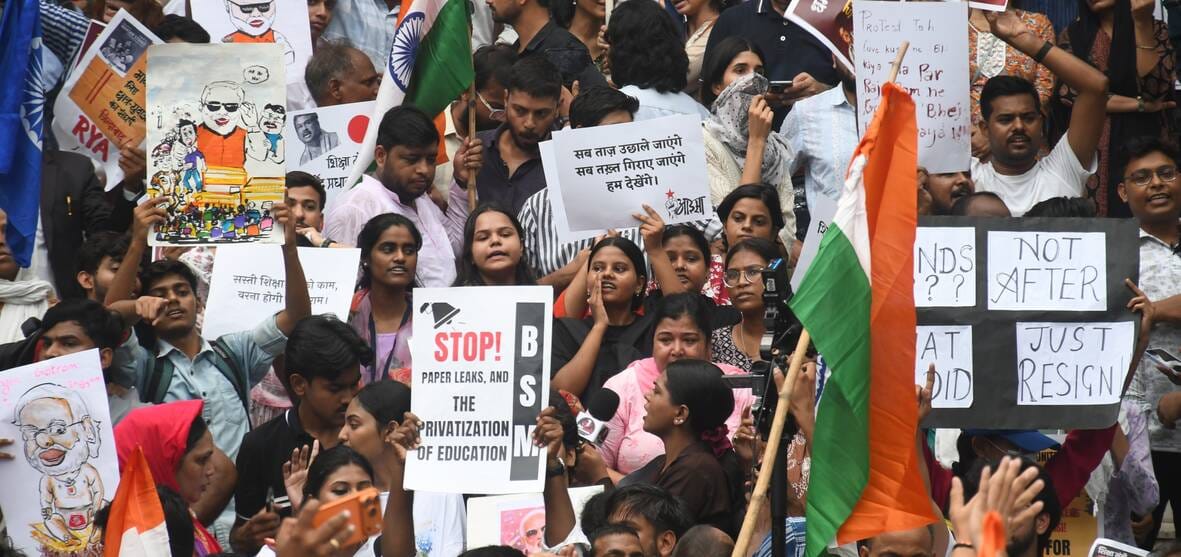 The city's Parivartan Chowk turned into a fortress; students gathered from across the state raised a spirited call to action.