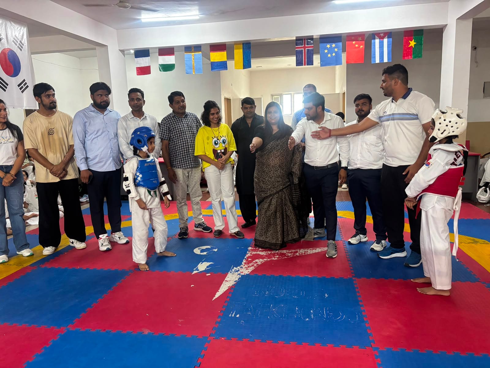 District-level school sports competitions kick off; girls display prowess in Taekwondo.