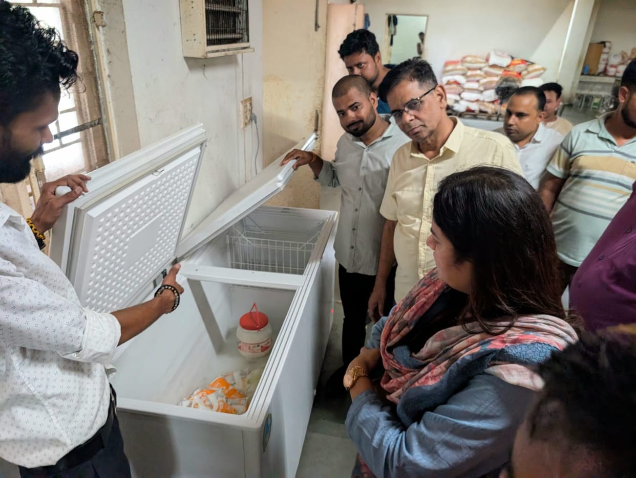 Officials inspected the arrangements at Atal Residential School.