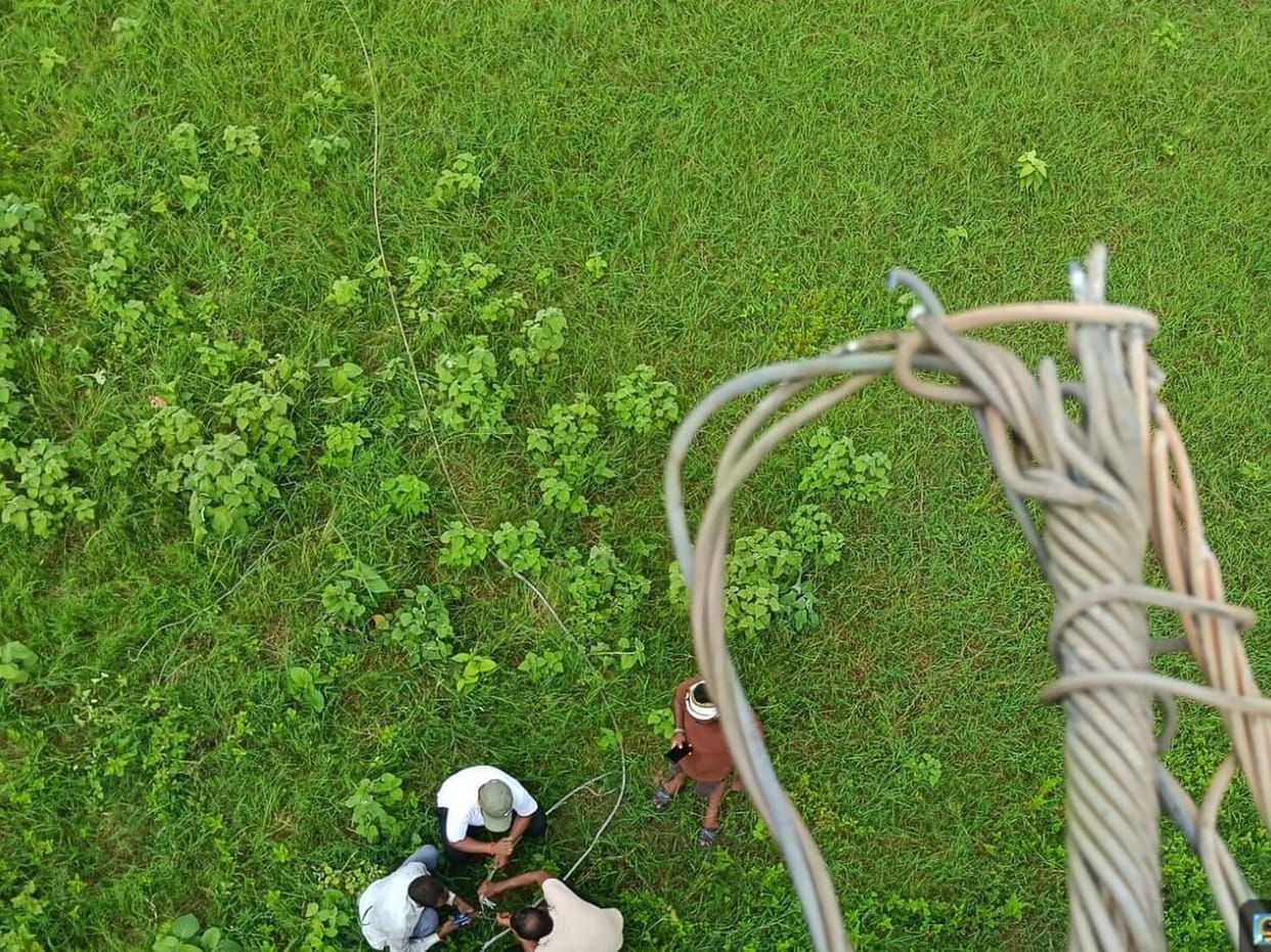 Power supply from feeders remained suspended for eight hours due to an HT line snapping.
