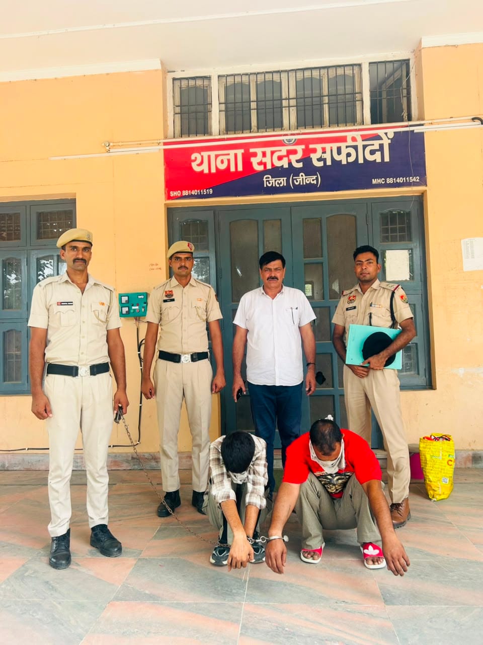 Two accused arrested for the murder of a villager at the village market.