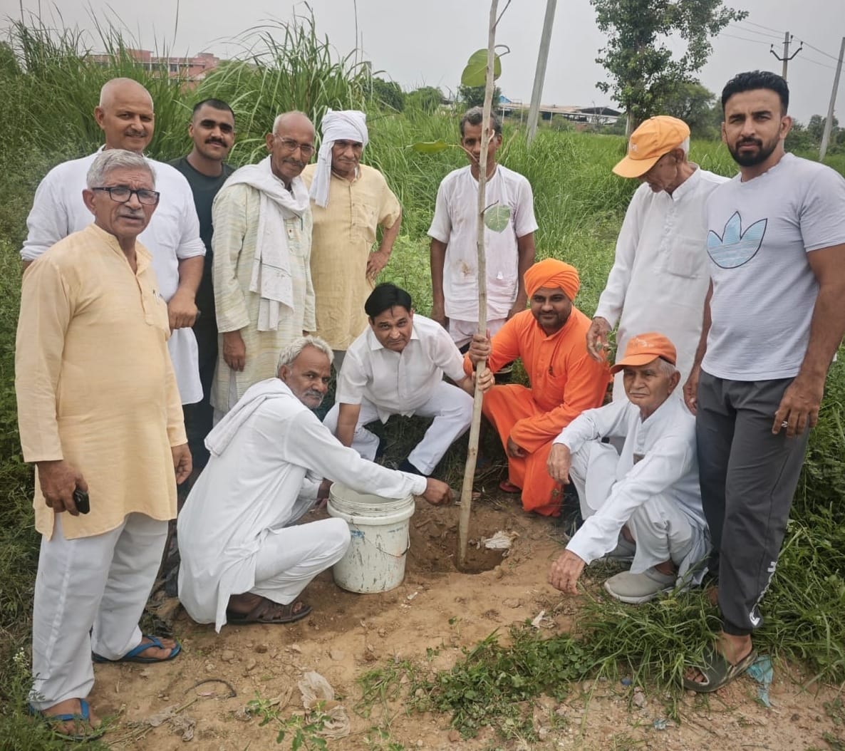 -फोटो 54 : पौधा रोपण करते आर्य प्रतिनिधि सभा के पदाधिकारी। स्रोत सभा