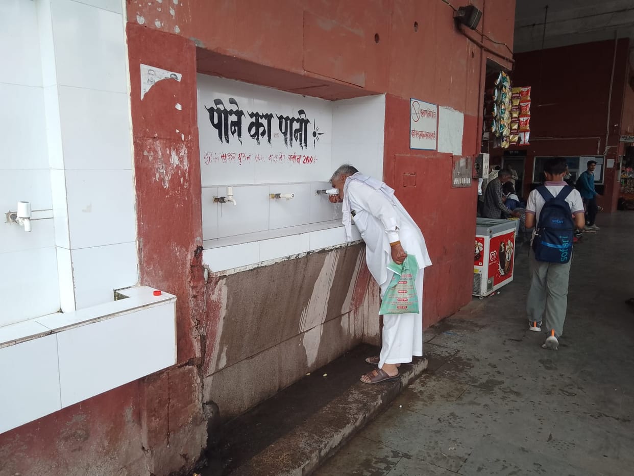 Dependence on 20 tankers continues at the bus stand despite the availability of a drinking water connection.