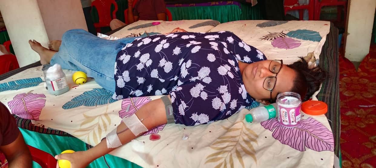 85 units of blood collected at the camp.