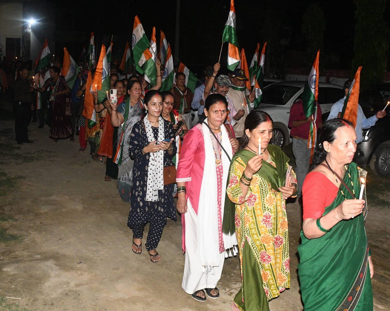 Candlelight march on the eve of Kargil Vijay Diwas.