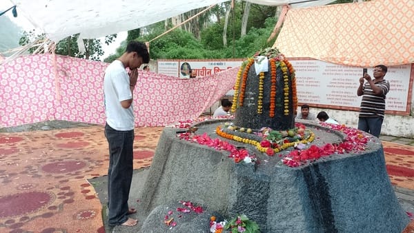 Shiva temples adorned with flowers in Chhoti Kashi.