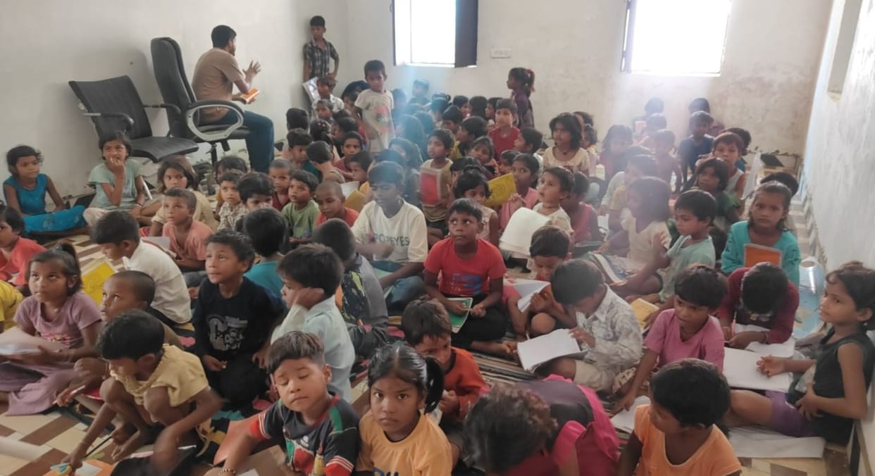 Children from the settlement received computer training