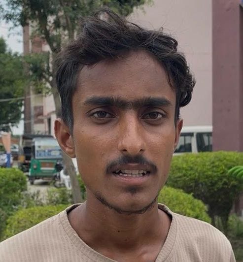 One lakh rupees stolen from the pocket of a young man who fell after a bike collision.