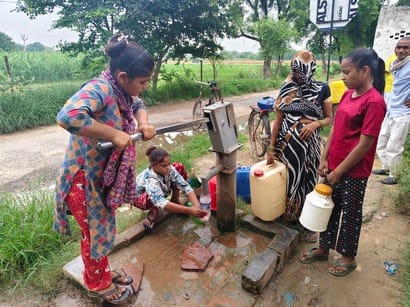 The tank was installed and the pipeline laid, but no water was received.