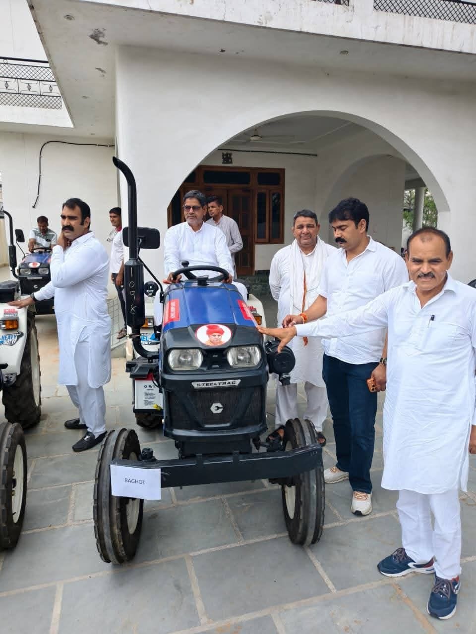 Baghot Gram Panchayat received a tractor for sanitation purposes from the MP's local area development fund.