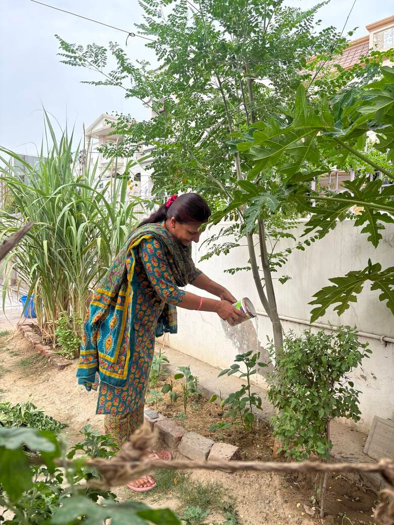Ekta has been tending her garden for 10 years, turning her home into a garden of greenery.