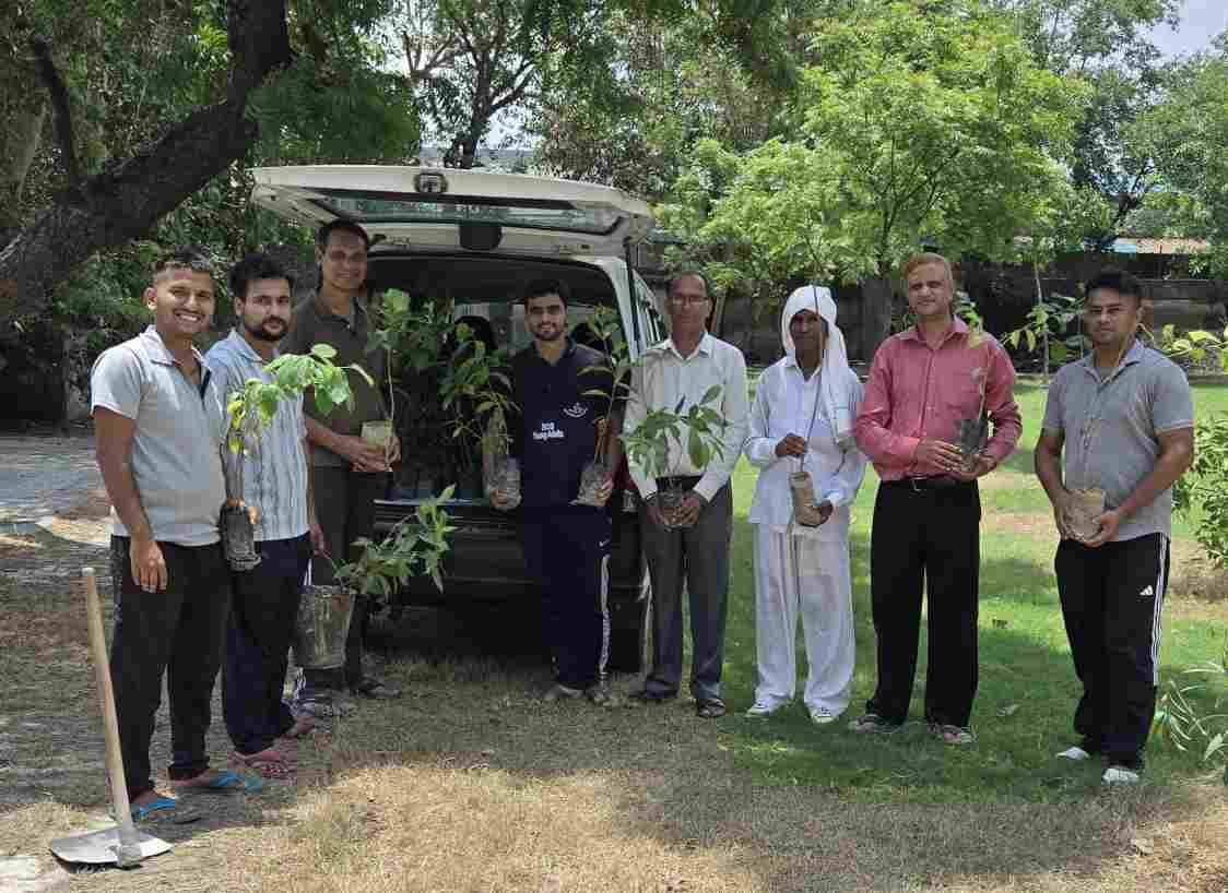 The congregation planted 41 saplings on Spiritual Guru Day.