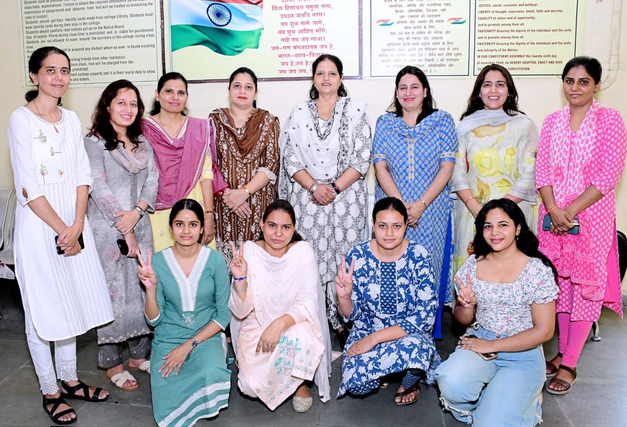 Tikaram Kanya College students secured a place in the MDU merit list.