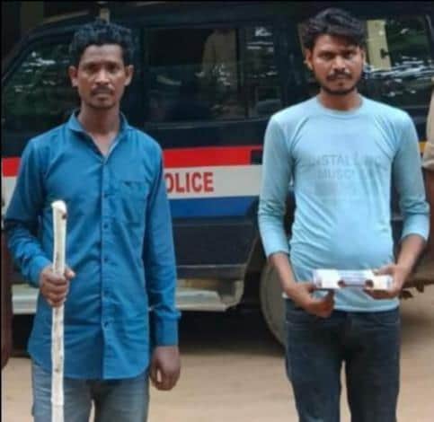 घोरावल कोतवाली में सपा नेता पर प्राणघातक हमले के आरोपी। स्रोत पुलिस