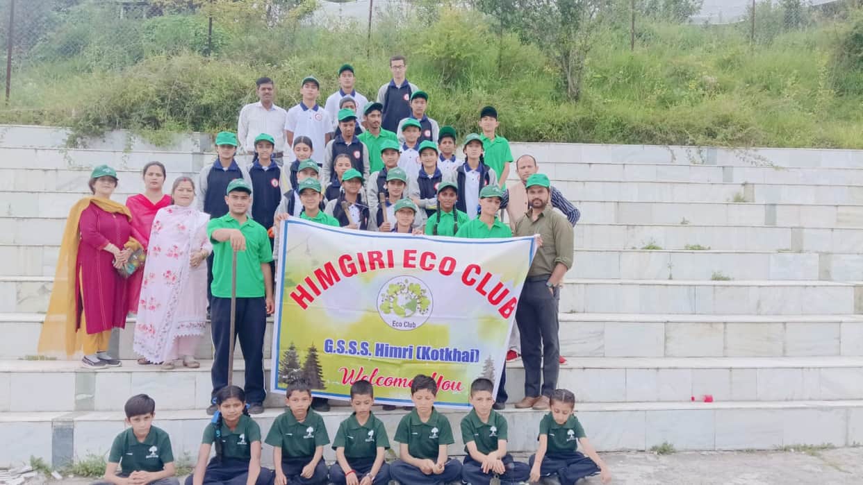 Students of the Himgiri Eco Club participated in the 'A Sapling in Mother's Name' campaign