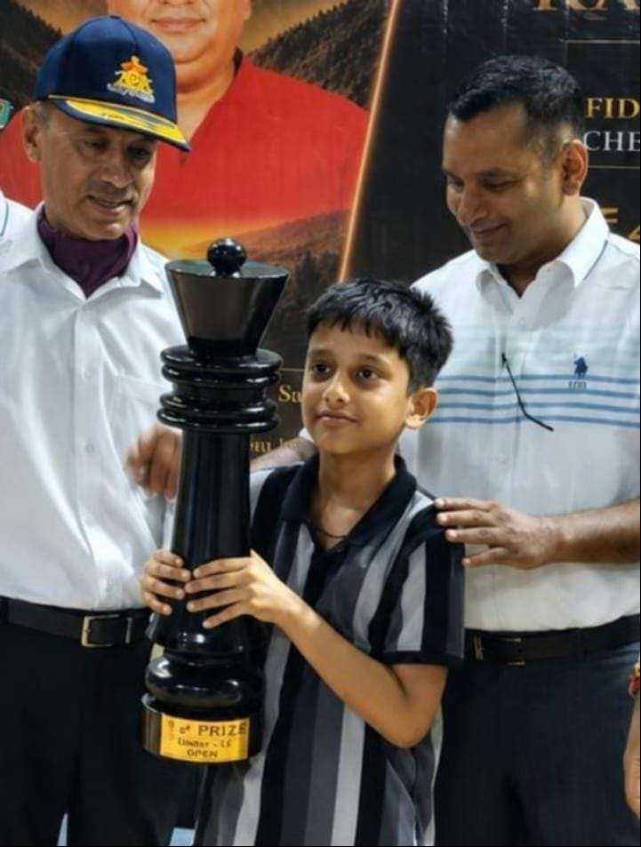 Shivay from Kashi emerged as the winner of the FIDE-rated chess tournament, securing 7 wins and two draws.