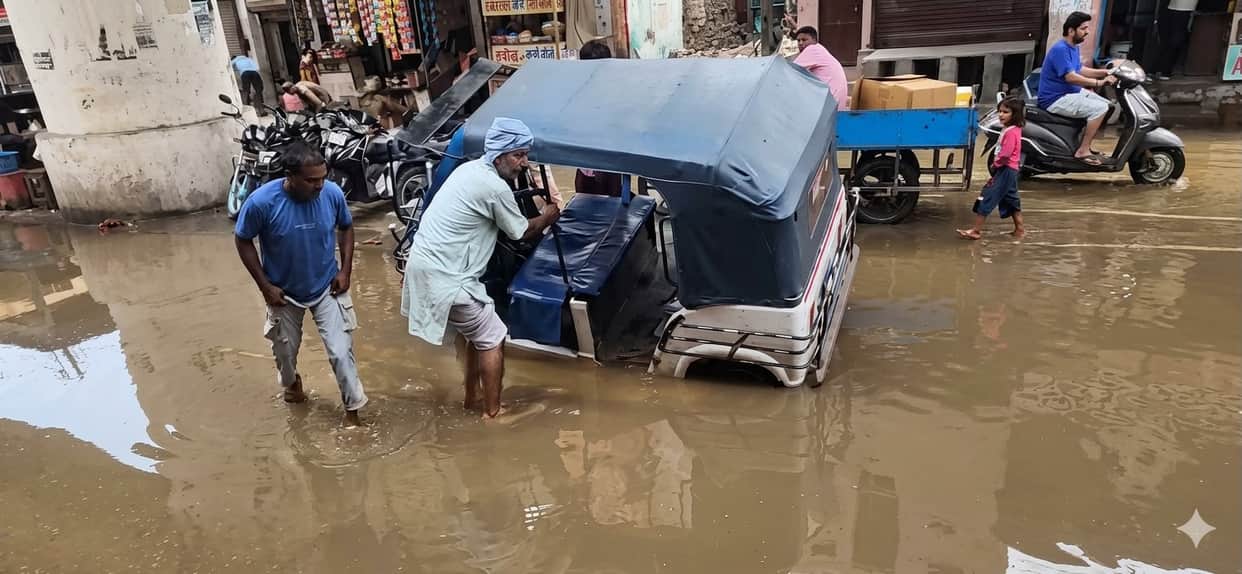 Open manholes on the streets... perils abound.