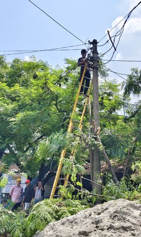 Over 400,000 people across 346 villages suffered due to power outages.