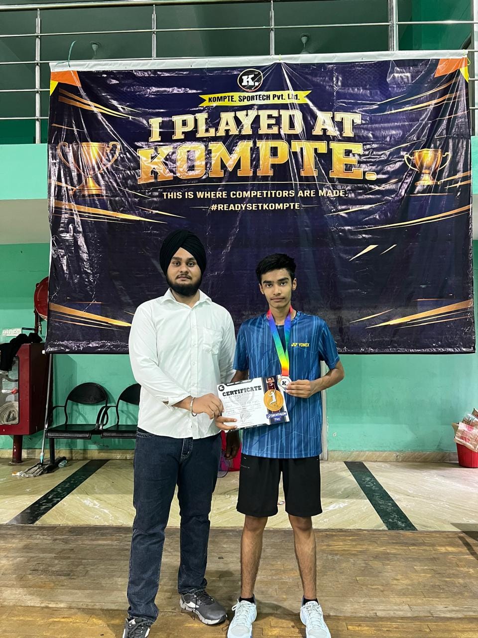 Aarith won two medals in badminton