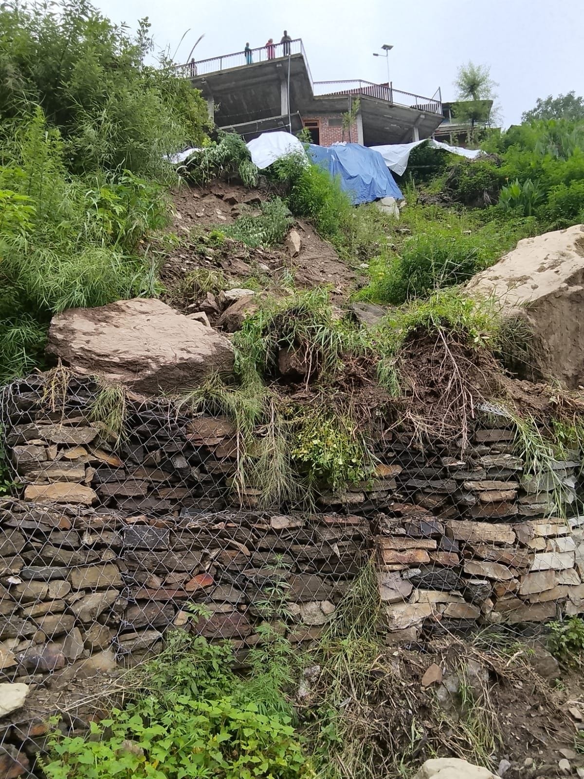 Patarna road damaged by heavy rain