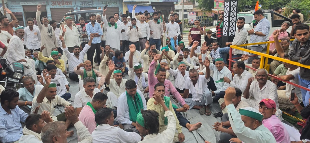 BKU outraged over failure to repair roads dug up for Jal Jeevan Mission; stages protest.