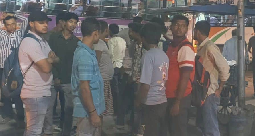 Passengers are having to wait for hours for the bus.