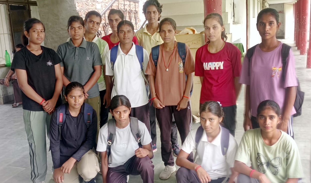 10 senior women's kabaddi players selected for the divisional trials.