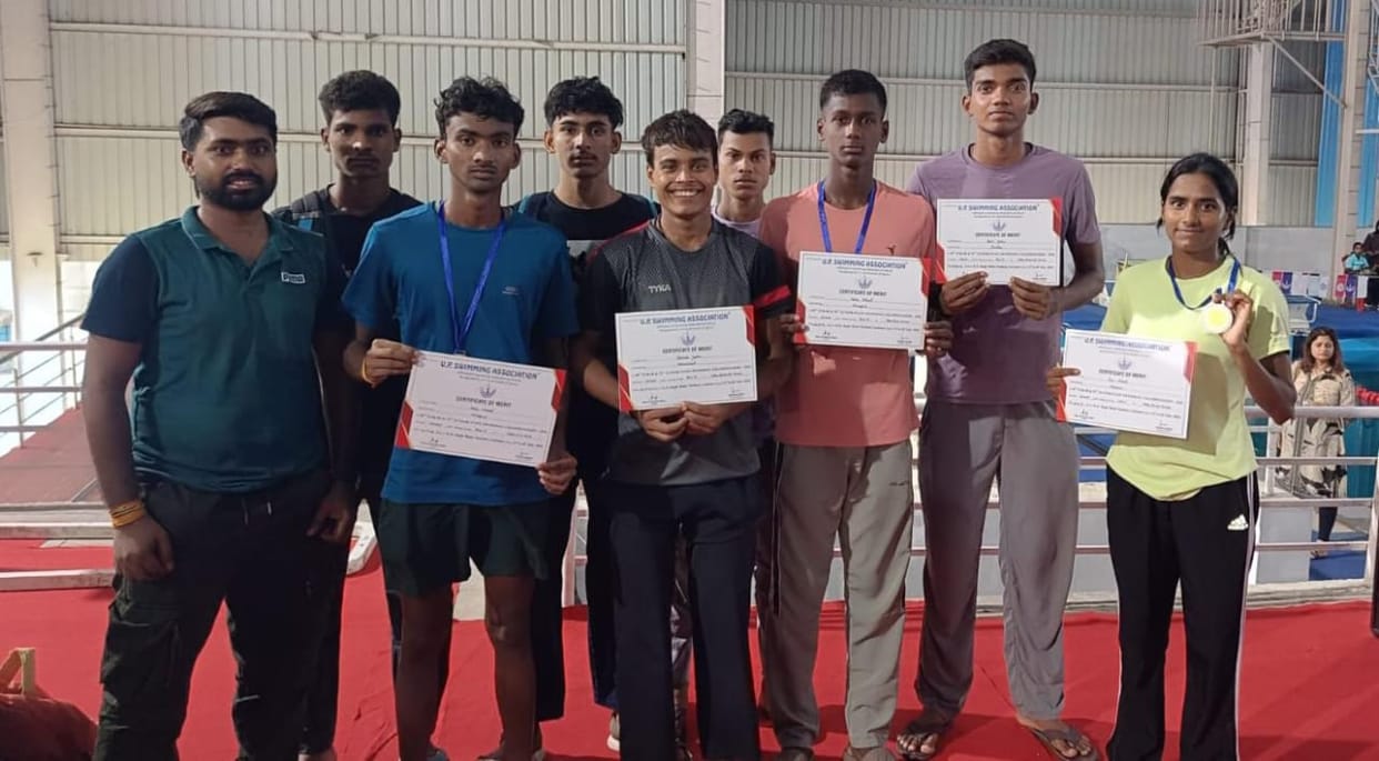 Mirzapur shines at the state-level swimming championship, winning 23 medals.