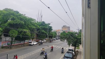 The weather is pleasant due to the cool breeze.