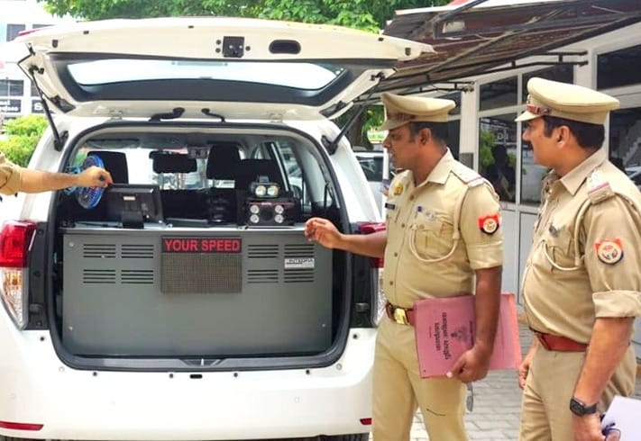 Traffic police receive interceptor vehicle