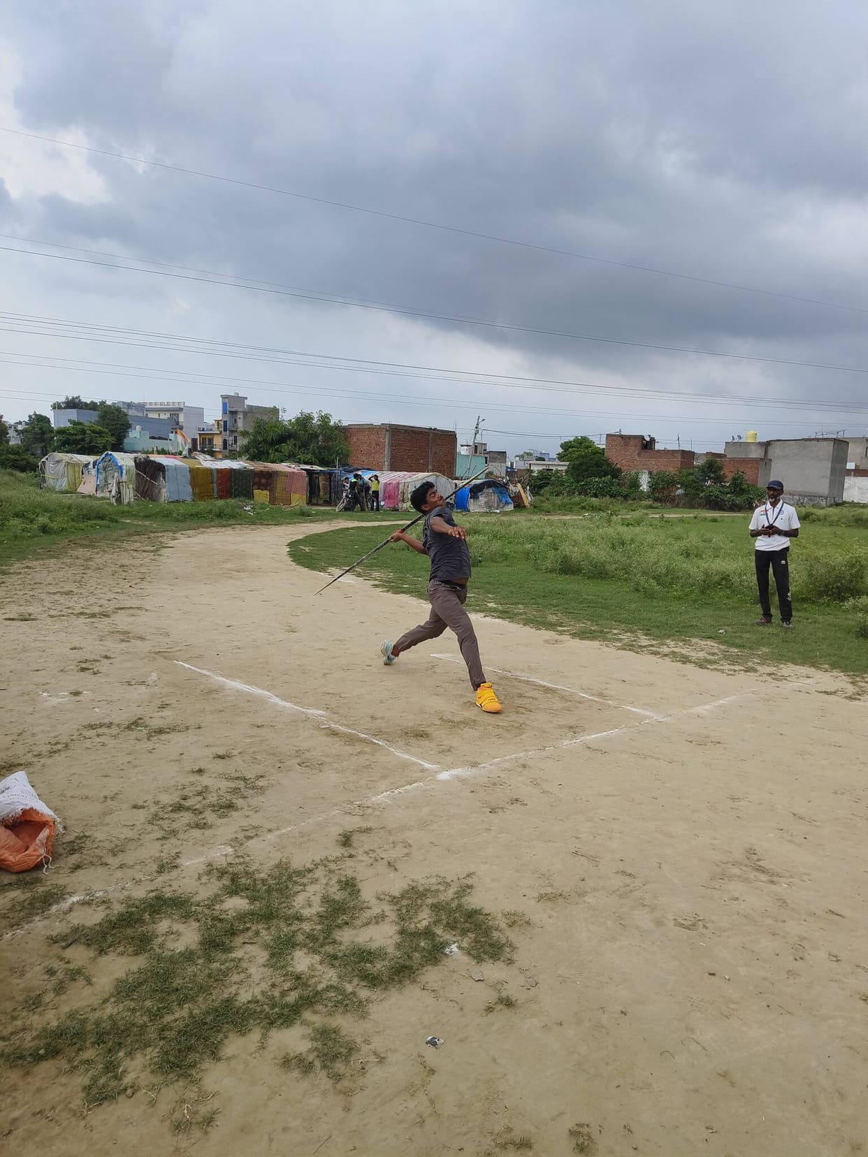 The scenario in javelin throw has changed; now, 13 athletes have taken the field instead of three