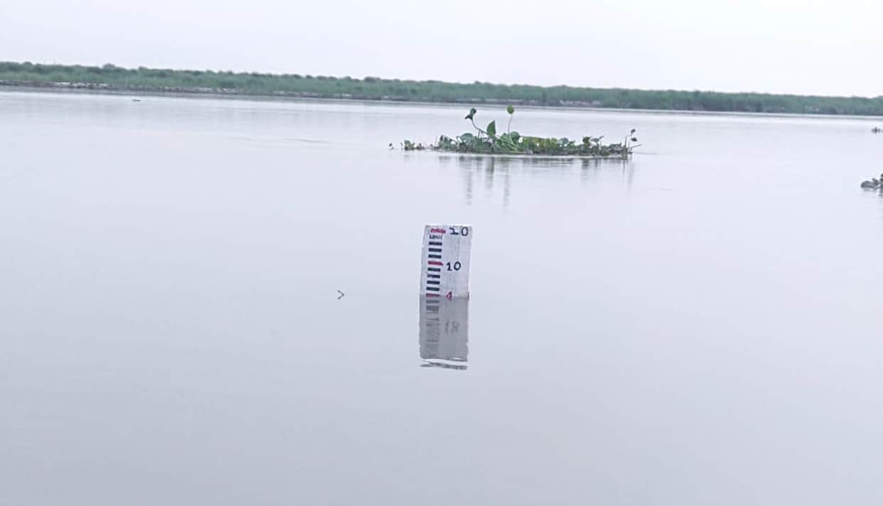The Ganges is just 1.36 meters away from the warning mark