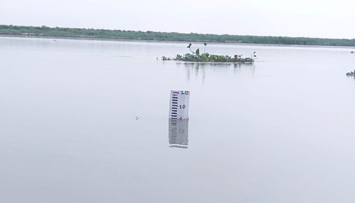 The Ganges is just 1.36 meters away from the warning mark