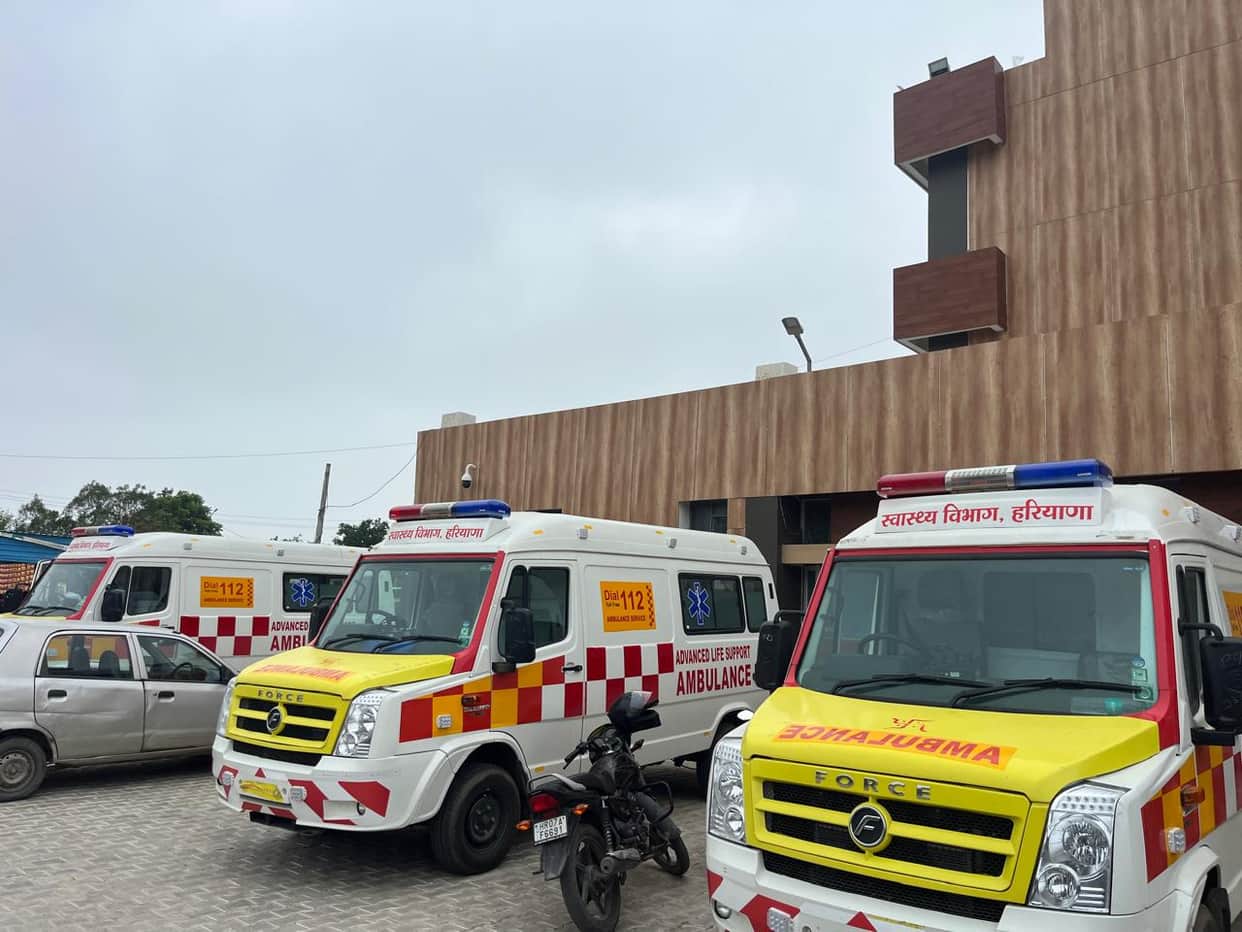 Kaithal Health Department receives three Advanced Life Support ambulances.