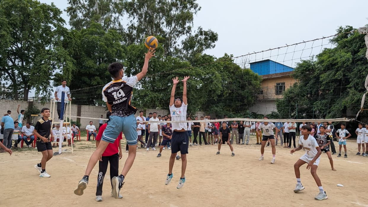 District-level school sports begin; Ahar dominates in basketball.