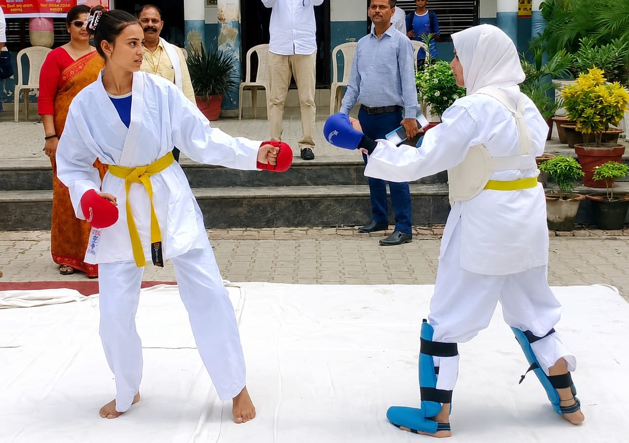 40 players showed their skills in the karate trial