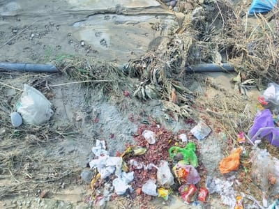 Drinking water pipeline passes through filth, claims of clean drinking water are hollow