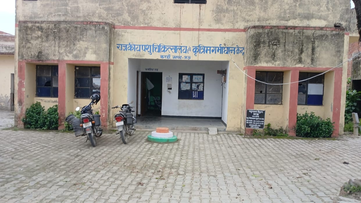 There are 31 government veterinary hospitals in the district, but only 14 veterinary officers are posted.