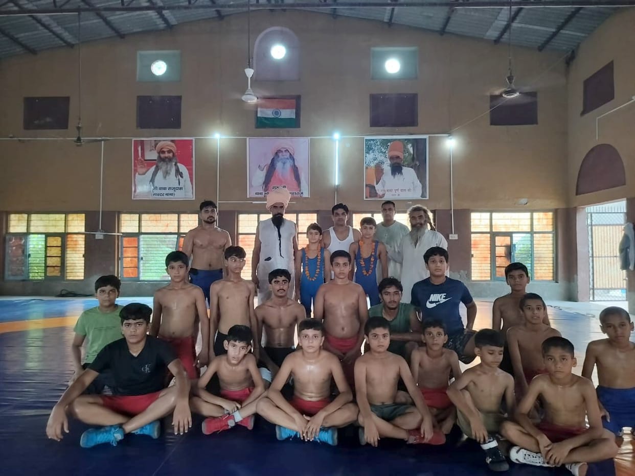 Harshit triumphs in the 38 kg weight category in wrestling.